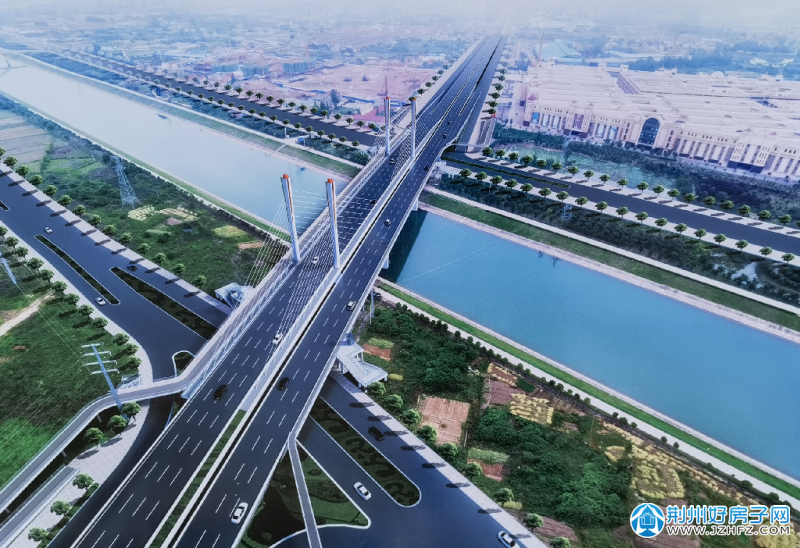 高新区在跨江汉运河桥工地举行2022年重大城建开工仪式